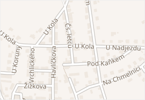 Čs. letců v obci Kutná Hora - mapa ulice