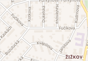Dukelská v obci Kutná Hora - mapa ulice