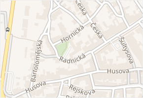 Hornická v obci Kutná Hora - mapa ulice