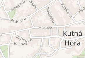 Husova v obci Kutná Hora - mapa ulice