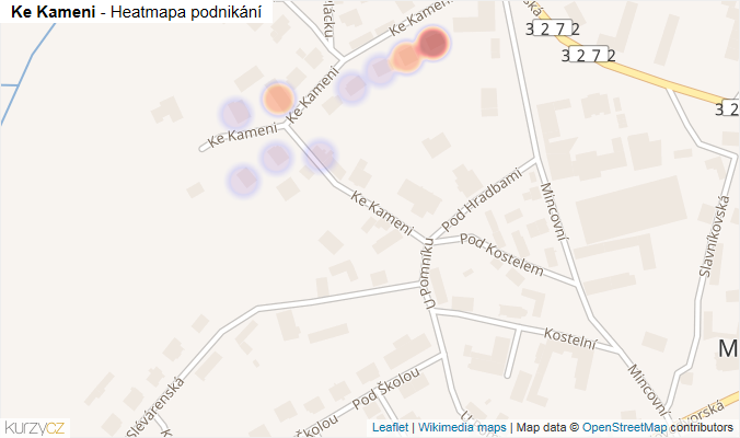 Mapa Ke Kameni - Firmy v ulici.