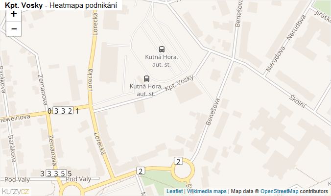 Mapa Kpt. Vosky - Firmy v ulici.