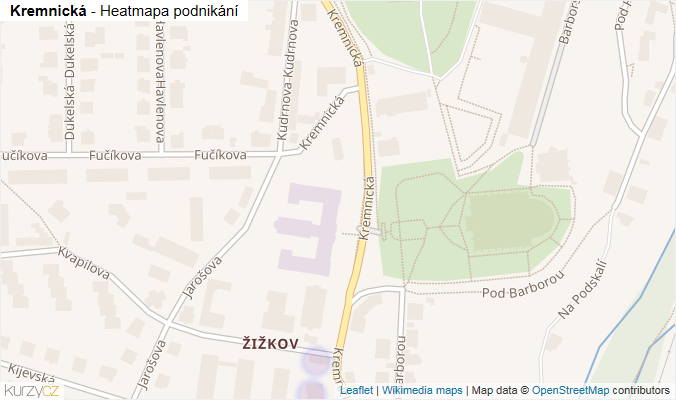 Mapa Kremnická - Firmy v ulici.