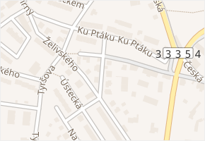 Ku ptáku v obci Kutná Hora - mapa ulice