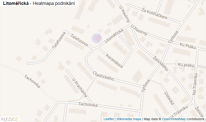 Mapa Litoměřická - Firmy v ulici.