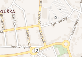 Lorecká v obci Kutná Hora - mapa ulice