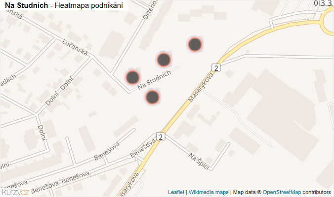 Mapa Na Studních - Firmy v ulici.