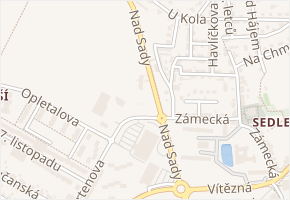 Nad Sady v obci Kutná Hora - mapa ulice