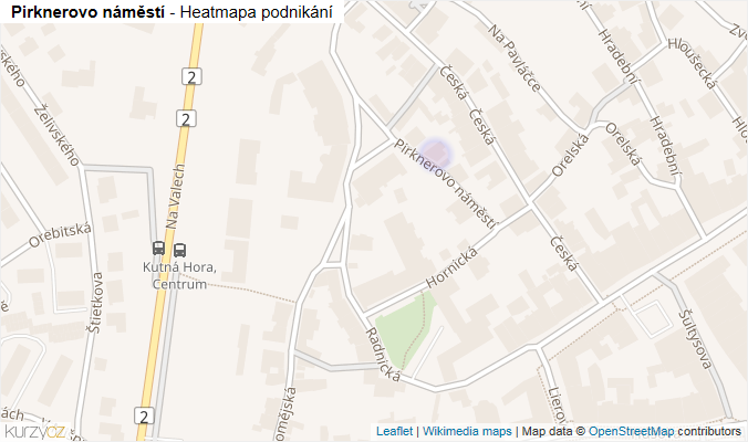 Mapa Pirknerovo náměstí - Firmy v ulici.