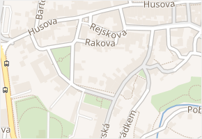 Rakova v obci Kutná Hora - mapa ulice
