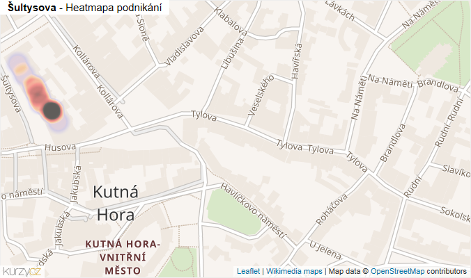 Mapa Šultysova - Firmy v ulici.
