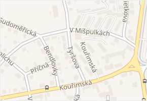 Tyršova v obci Kutná Hora - mapa ulice