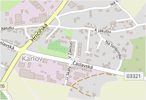 V Zákoutí v obci Kutná Hora - mapa ulice