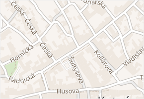 Václavské náměstí v obci Kutná Hora - mapa ulice