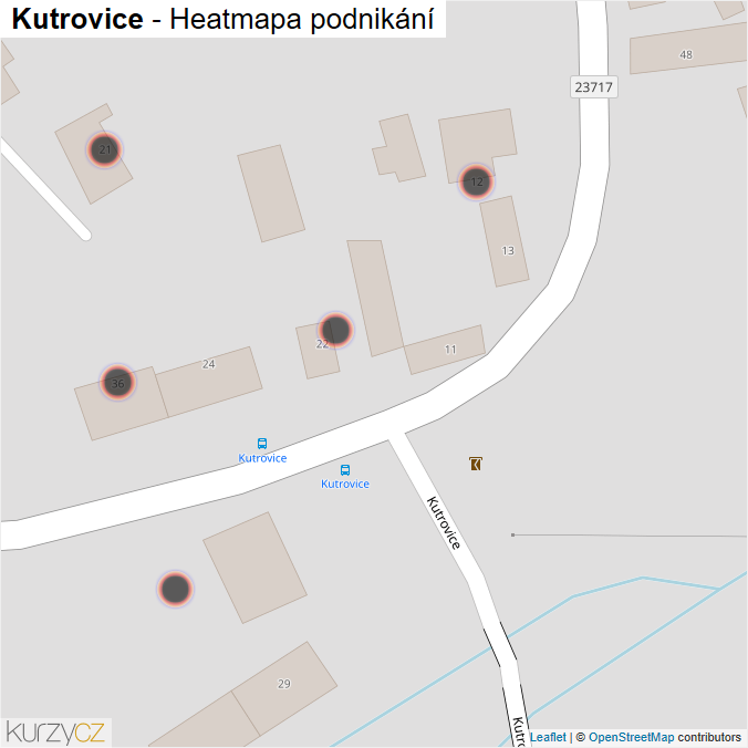 Mapa Kutrovice - Firmy v obci.