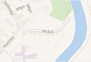 Hráza v obci Kvasice - mapa ulice