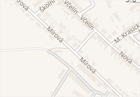 Mírová v obci Kvasice - mapa ulice