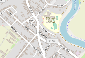 Rýza v obci Kvasice - mapa ulice