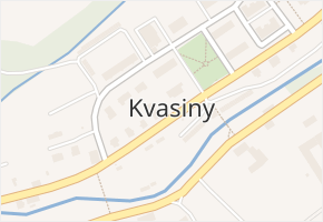 Kvasiny v obci Kvasiny - mapa části obce
