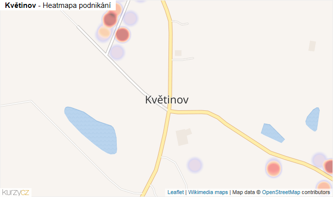 Mapa Květinov - Firmy v části obce.