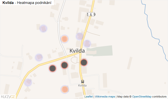 Mapa Kvilda - Firmy v části obce.