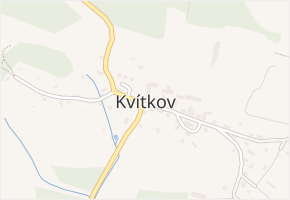 Kvítkov v obci Kvítkov - mapa části obce