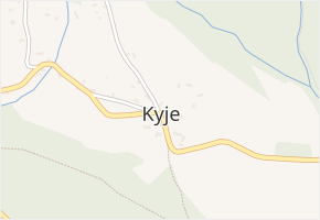 Kyje v obci Kyje - mapa části obce