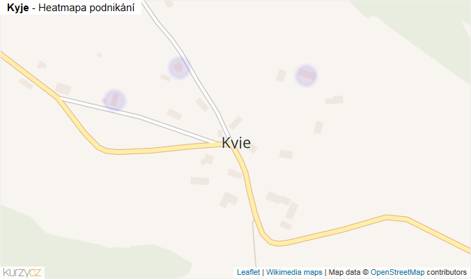 Mapa Kyje - Firmy v části obce.