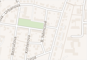 B. Němcové v obci Kyjov - mapa ulice