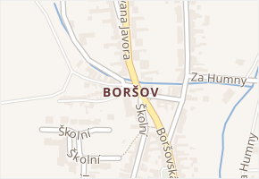 Boršov v obci Kyjov - mapa části obce