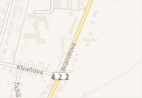 Brandlova v obci Kyjov - mapa ulice