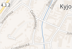 Čelakovského v obci Kyjov - mapa ulice