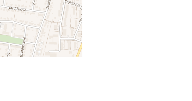 Dvořákova v obci Kyjov - mapa ulice