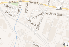 Krátká v obci Kyjov - mapa ulice