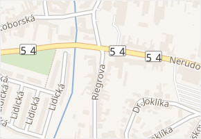 Riegrova v obci Kyjov - mapa ulice