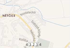 Sídliště Klínky v obci Kyjov - mapa ulice