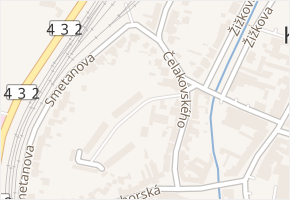 Sídliště M. Švabinského v obci Kyjov - mapa ulice
