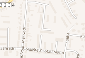 Sídliště Za Stadionem v obci Kyjov - mapa ulice