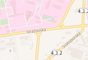 Strážovská v obci Kyjov - mapa ulice