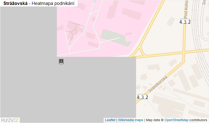 Mapa Strážovská - Firmy v ulici.