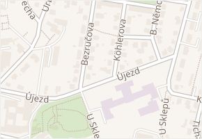 Újezd v obci Kyjov - mapa ulice