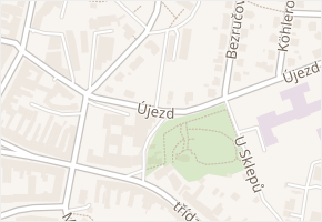 Urbanova v obci Kyjov - mapa ulice