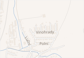 Vinohrady v obci Kyjov - mapa ulice