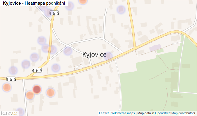 Mapa Kyjovice - Firmy v části obce.