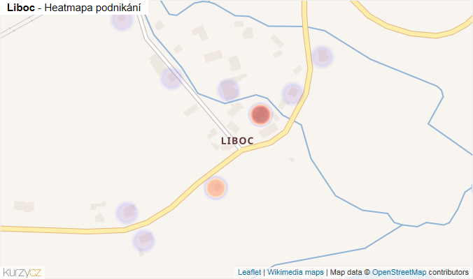 Mapa Liboc - Firmy v části obce.