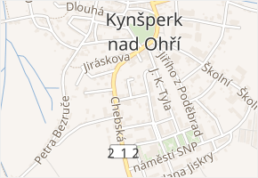 Malá ulička v obci Kynšperk nad Ohří - mapa ulice