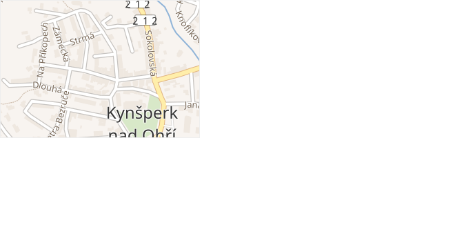 Maxima Gorkého v obci Kynšperk nad Ohří - mapa ulice