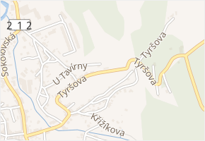 Miroslava Tyrše v obci Kynšperk nad Ohří - mapa ulice