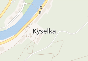 Kyselka v obci Kyselka - mapa části obce