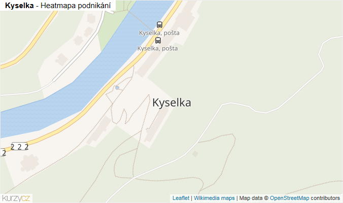 Mapa Kyselka - Firmy v části obce.